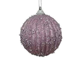 Kerstbal Foam D8cm Fris Lila