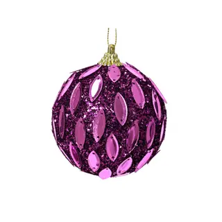 Kerstbal Foam D8cm Violet