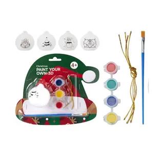 Kerstbal Schilderset Gips