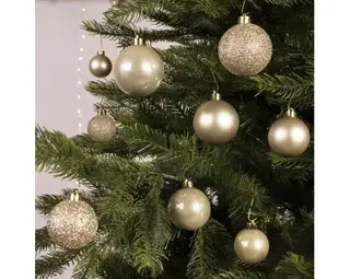 Kerstballen Parel - Kunststof - Set van 30 stuks - afbeelding 3