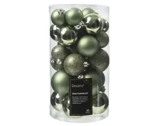 Kerstballen Rosemarijn - Kunststof - Set van 30 stuks - afbeelding 1