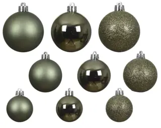 Kerstballen Rosemarijn - Kunststof - Set van 30 stuks - afbeelding 2