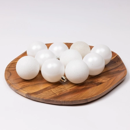 Kerstballen Wit - Kunststof - Set van 30 stuks