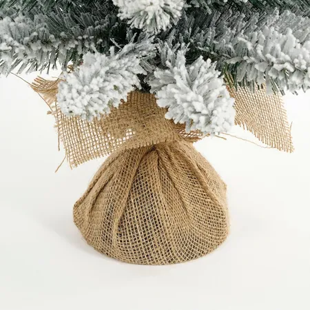 Kerstboom Gerlos Frosted H120 x Ø51cm - met verlichting - afbeelding 5