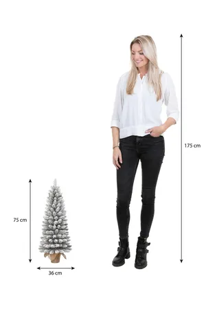 Kerstboom Gerlos Frosted H75 x Ø36cm - afbeelding 5