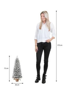Kerstboom Gerlos Frosted H75 x Ø36cm - afbeelding 5