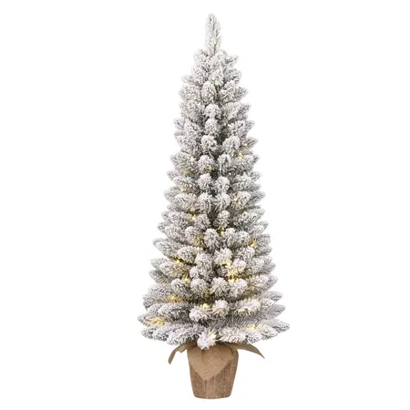 Kerstboom Gerlos Frosted H75 x Ø36cm - met verlichting - afbeelding 1