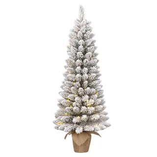 Kerstboom Gerlos Frosted H75 x Ø36cm - met verlichting - afbeelding 1
