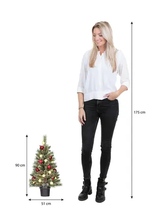 Kerstboom Kaprun Frosted H90cm - met verlichting - afbeelding 4