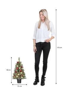 Kerstboom Kaprun Frosted H90cm - met verlichting - afbeelding 4