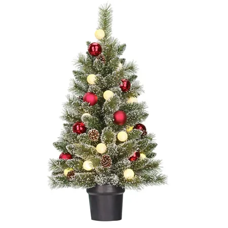 Kerstboom Kaprun Frosted H90cm - met verlichting - afbeelding 1