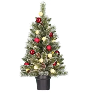 Kerstboom Kaprun Frosted H90cm - met verlichting - afbeelding 1