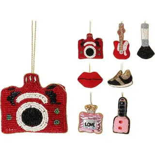Kersthanger Glitter & Glamour Kralen 10cm (assorti)