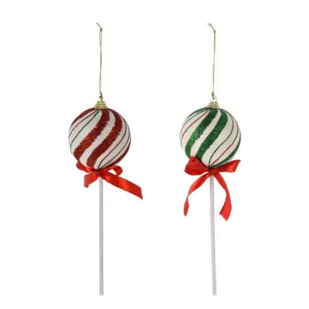 Kerstornament Lolly Hang Deco 8x24cm (assorti)