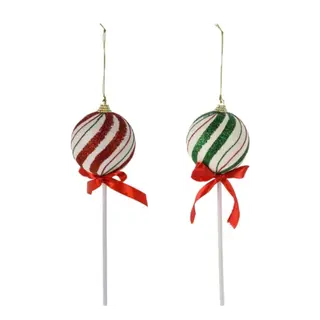 Kerstornament Lolly Hang Deco 8x24cm (assorti)