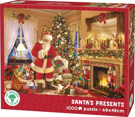 Kerstpuzzel Santa's Presents - 1000 stukjes - afbeelding 1