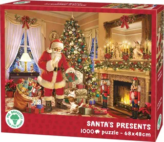Kerstpuzzel Santa's Presents - 1000 stukjes - afbeelding 1