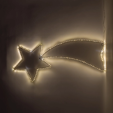 Kerstster Vallende Ster H27b67cm 180led Warm wit - afbeelding 1