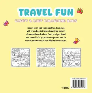Kleurboek Travel Fun - Comfy & cosy colouring book - afbeelding 2