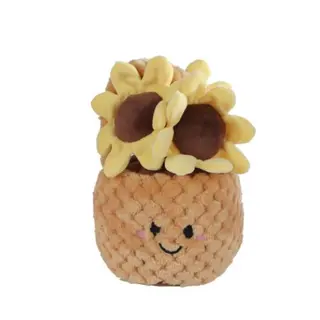 Bloemenmand Pluche 18cm - Zonnebloemen