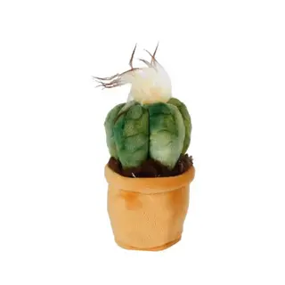 Knuffelplant Cactus Geel Medium Pluche H12/17cm