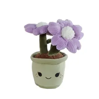 Knuffelplant Pluche Bloem 18cm - Lila Bloem