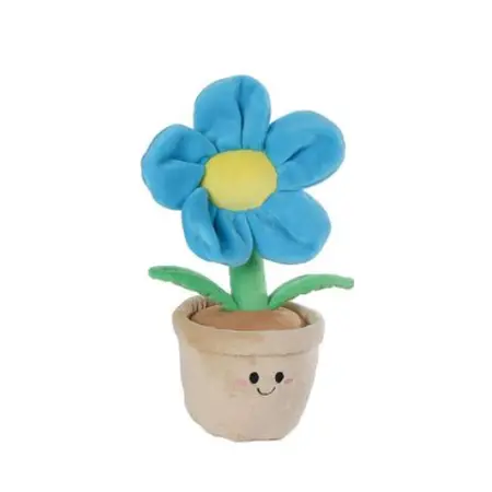 Knuffelplant Pluche Bloem Blauw