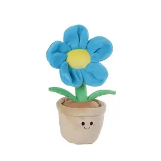 Knuffelplant Pluche Bloem Blauw