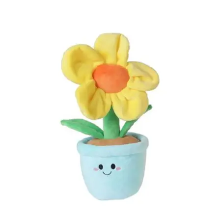 Knuffelplant Pluche Bloem Geel