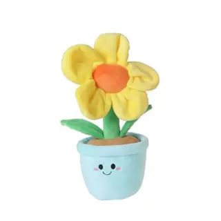 Knuffelplant Pluche Bloem Geel