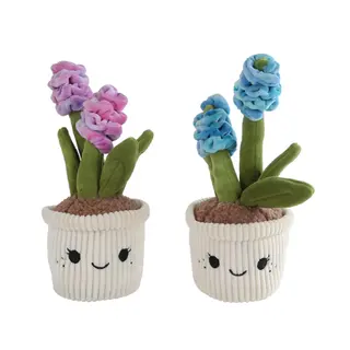 Pluche Hyacint‑plant 29 cm – Zachte bloemdecoratie paars/blauw