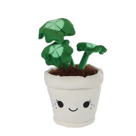 Klavertje Vier Knuffelplantjes - Wit