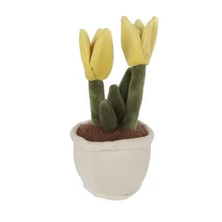 Knuffelplant Pluche Tulp Geel
