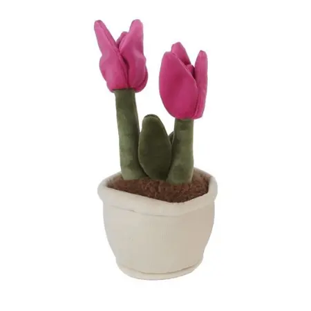 Knuffelplant Pluche Tulp Roze
