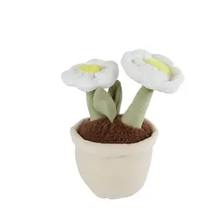 Knuffelplant Pluche Woestijnplant Witte bloem