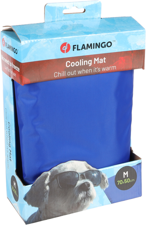 Koelmat Hond Blauw M 70x50cm - Flamingo - afbeelding 4