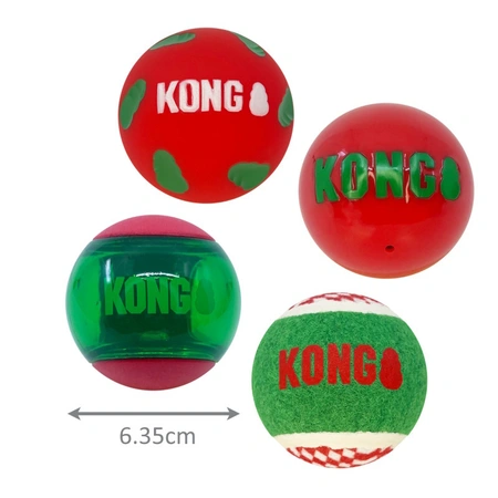 Kong Holiday Occasions Ballen 4 stuks - afbeelding 2
