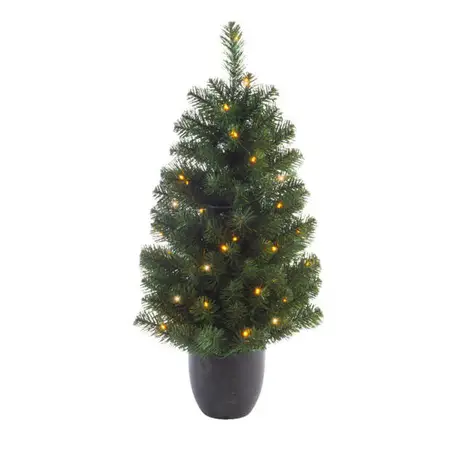 Kunstkerstboom Imperial - in pot - 50 Lampjes - H90cm - afbeelding 1