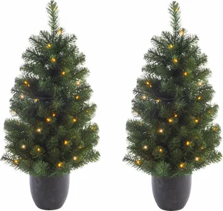 Kunstkerstboom Imperial - in pot - 80 Lampjes - H120cm - afbeelding 2