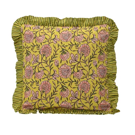 DECORIS Kussen Katoen 45x45cm Groen