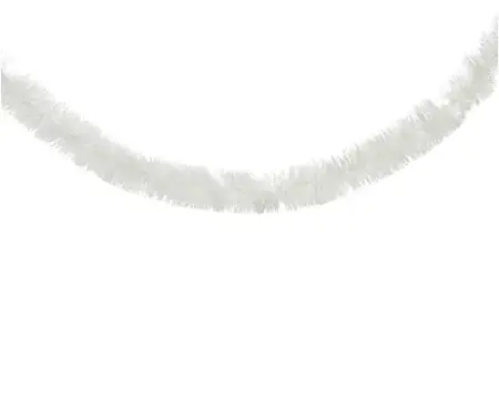 Lametta Guirlande - 7x270cm - Winter Wit Diamant - afbeelding 2