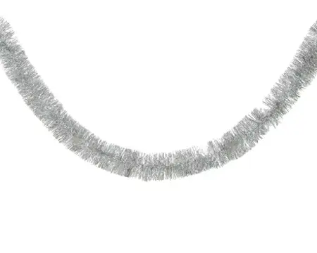 Lametta Guirlande - 7x270cm - Zilver - afbeelding 2