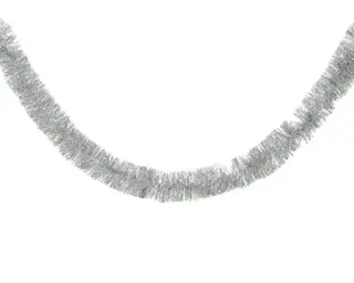 Lametta Guirlande - 7x270cm - Zilver - afbeelding 2