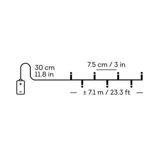 LED Battery Lights Twinkle - Lumineo - 96 lampjes Klassiek Warm - afbeelding 5