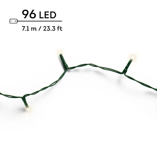 LED Battery Lights Twinkle - Lumineo - 96 lampjes Warm wit