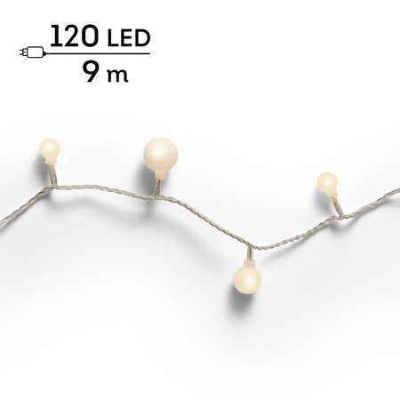 LED Cherry Lights - Lumineo - 120 lampjes Warm Wit / Transparant - afbeelding 1