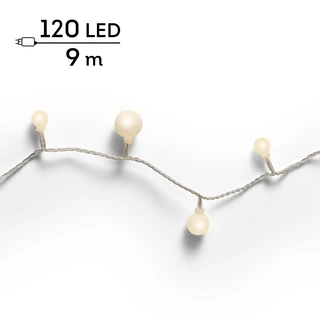 LED Cherry Lights - Lumineo - 120 lampjes Warm Wit / Transparant - afbeelding 1