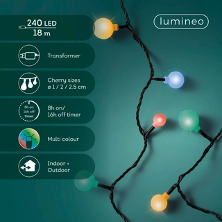 Led Cherry Lights - Lumineo - 240 lampjes - Multi Colour - afbeelding 5