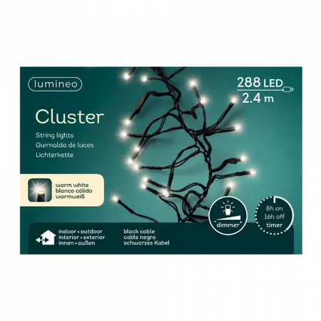 Clusterverlichting - Lumineo - 288 lampjes warm wit - afbeelding 2