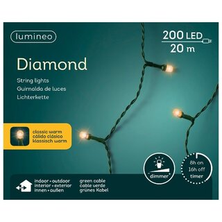 LED Diamantverlichting - Lumineo - 200 lampjes klassiek warm - afbeelding 2